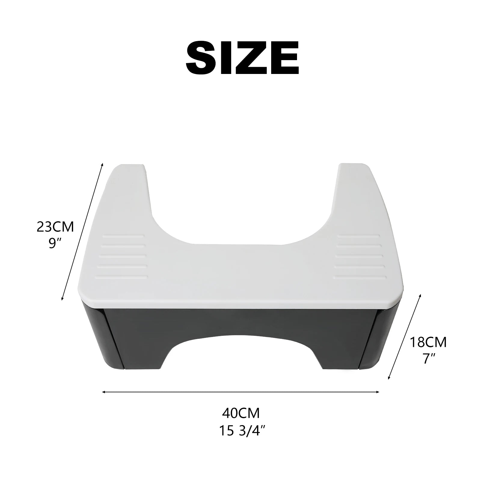 Foldable Toilet Stool.7 Inch Poop Stool Heavy Duty Plastic