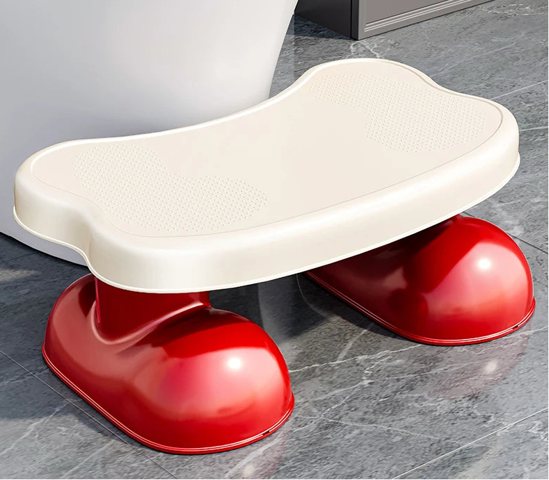Strong Load-Bearing Bathroom Plastic Footstool Cute Plastic Foot Stool Durable Cartoon Household Toilet Foot Stool