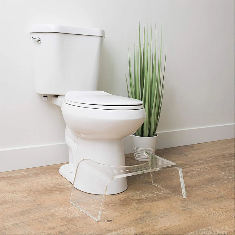 Acrylic Toilet Stool Potty Stool Clear Step Foot Toilet Stool Portable Seat for Women Men