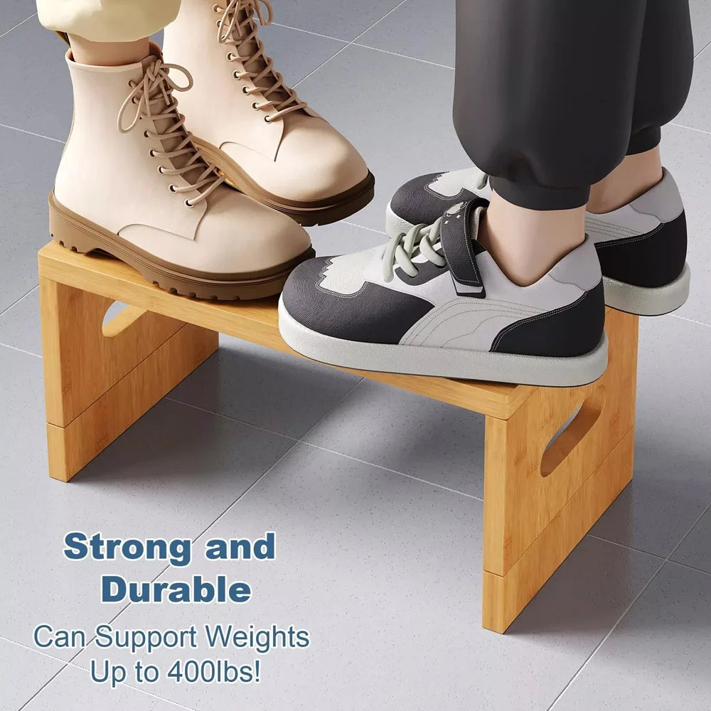 9-Inch Bamboo Adult Squat Toilet Bowl Foldable Portable Toilet Stool Squat Adult for Bathroom Sets