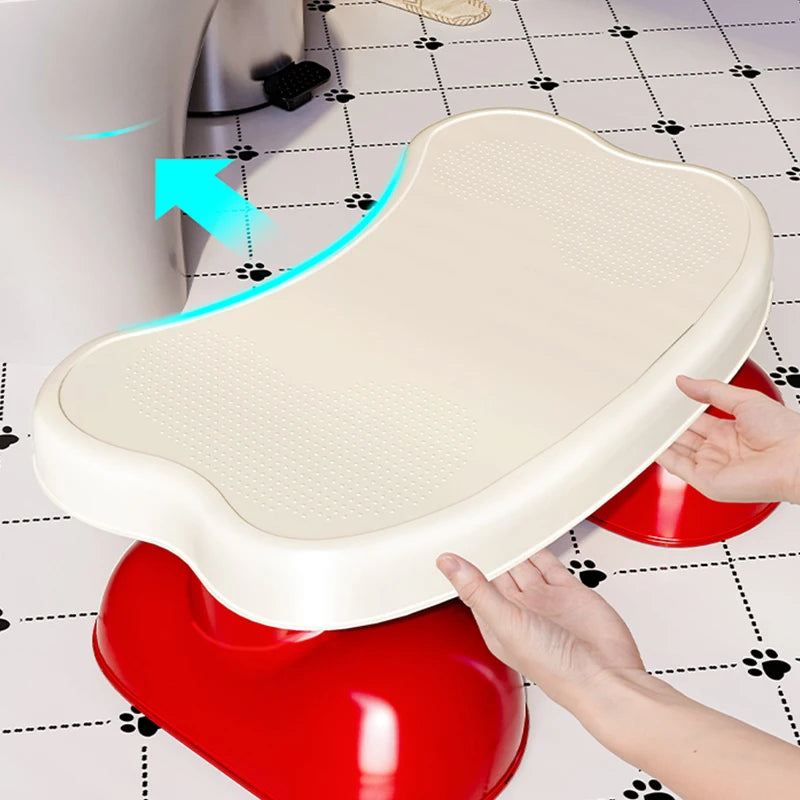 Strong Load-Bearing Bathroom Plastic Footstool Cute Plastic Foot Stool Durable Cartoon Household Toilet Foot Stool