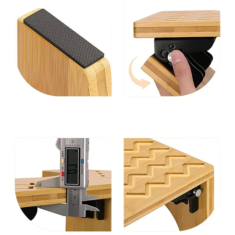 High Quality Household Anti-slip Bathroom Bamboo Foldable Toilet Squatting Foot Stool