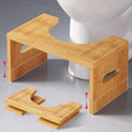 9-Inch Bamboo Adult Squat Toilet Bowl Foldable Portable Toilet Stool Squat Adult for Bathroom Sets
