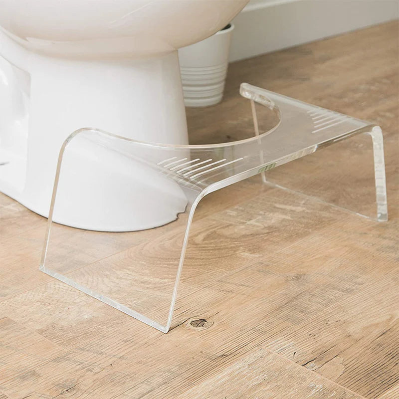 Acrylic Toilet Stool Potty Stool Clear Step Foot Toilet Stool Portable Seat for Women Men
