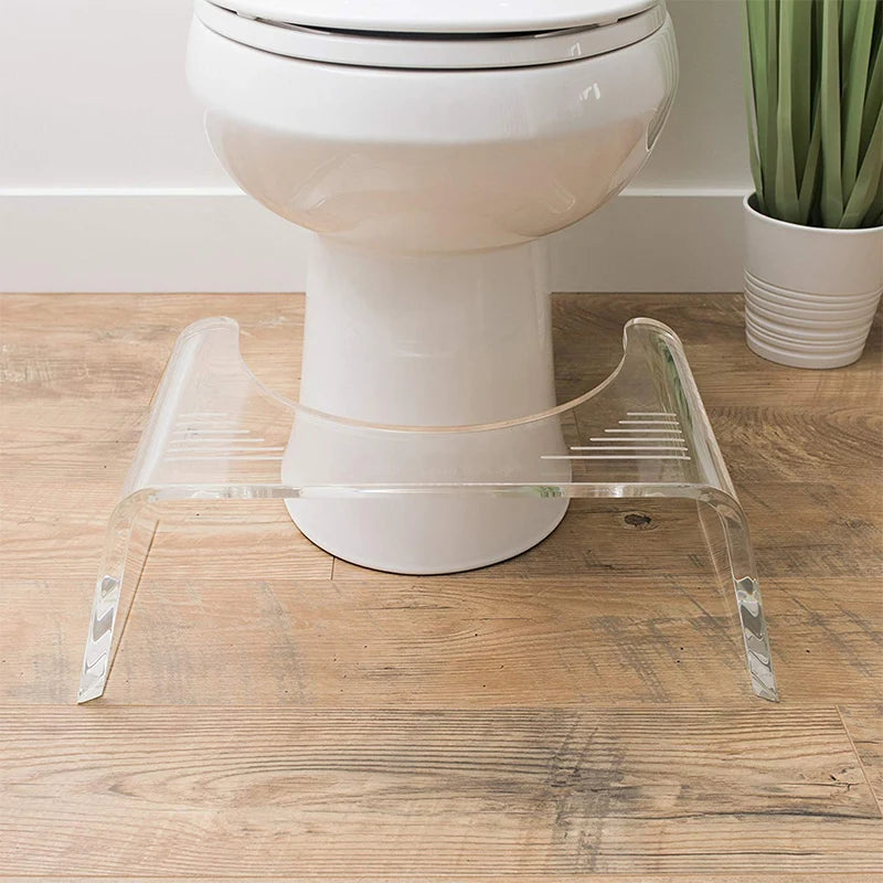 Acrylic Toilet Stool Potty Stool Clear Step Foot Toilet Stool Portable Seat for Women Men